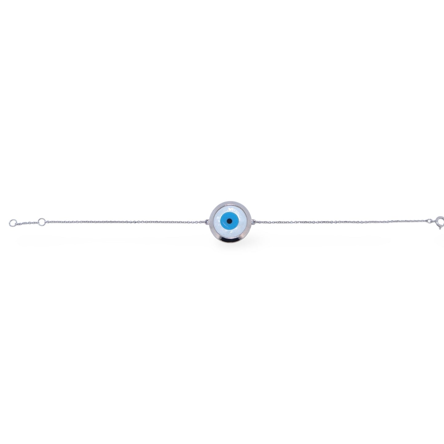 Classic Evil Eye Bracelet White Gold