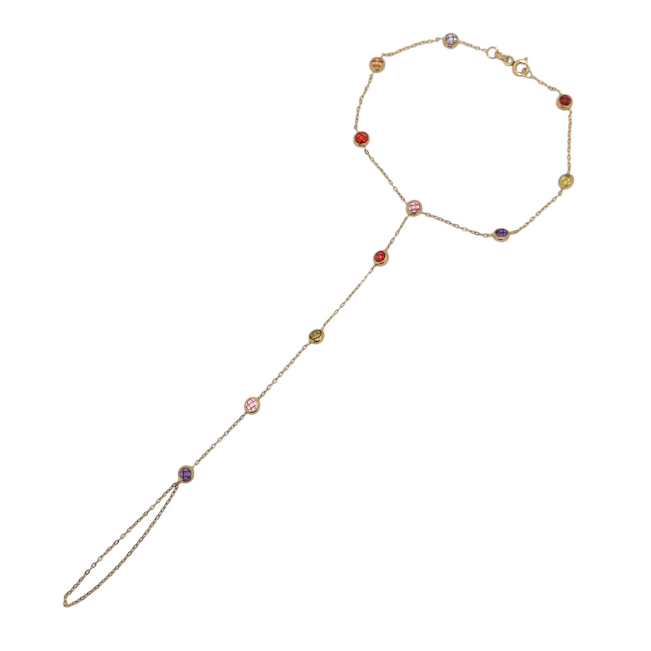 Rainbow Crystal Hand Chain