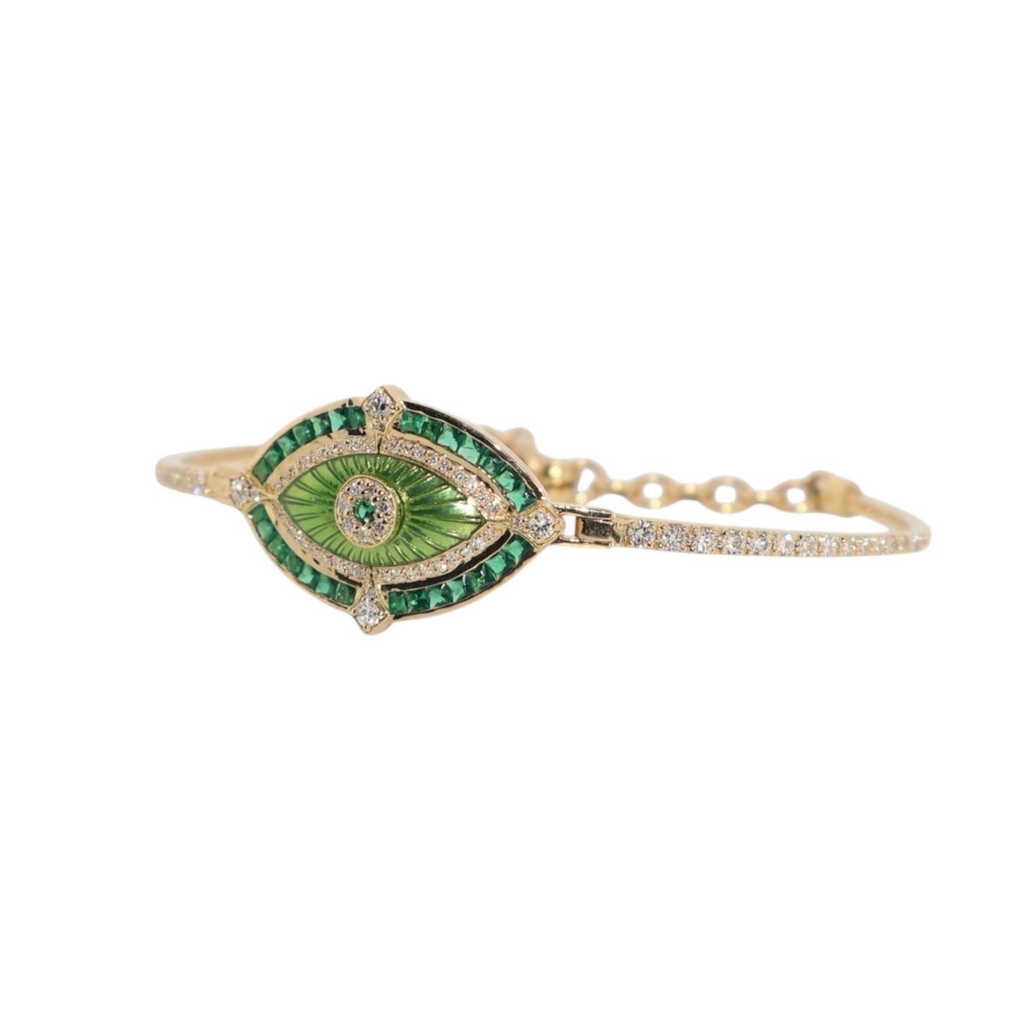 Celestial Emerald Evil Eye Bracelet
