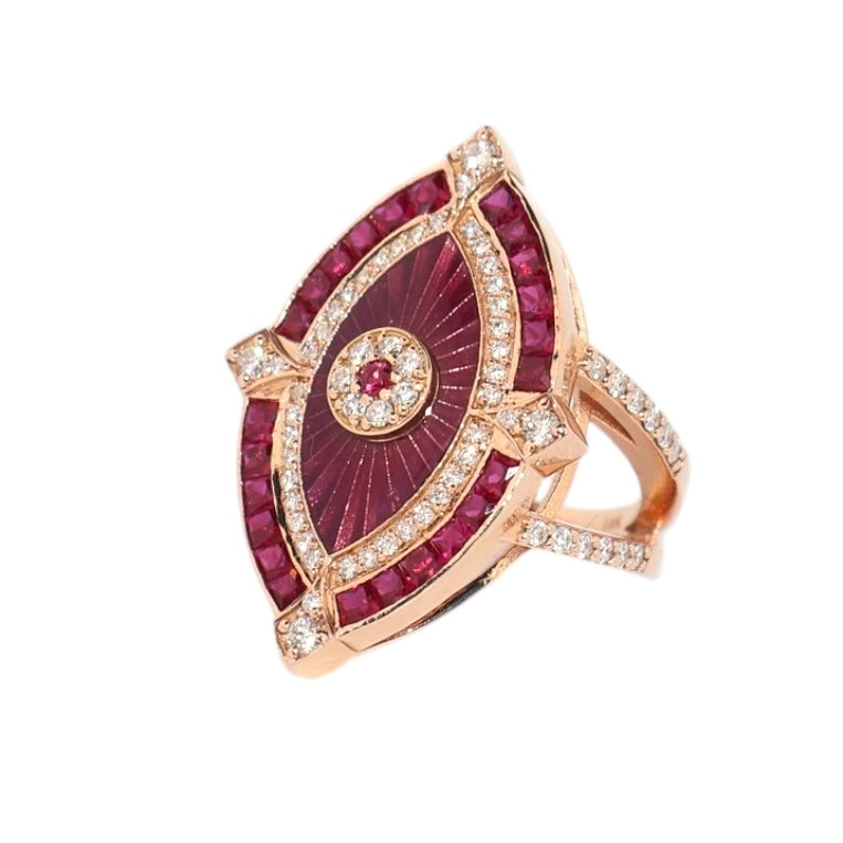 Celestial Ruby Evil Eye Ring