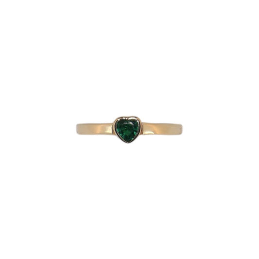 Amore Heart Green Ring