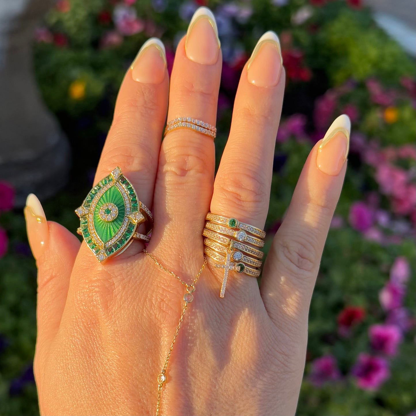 Bella Stackable Green Ring