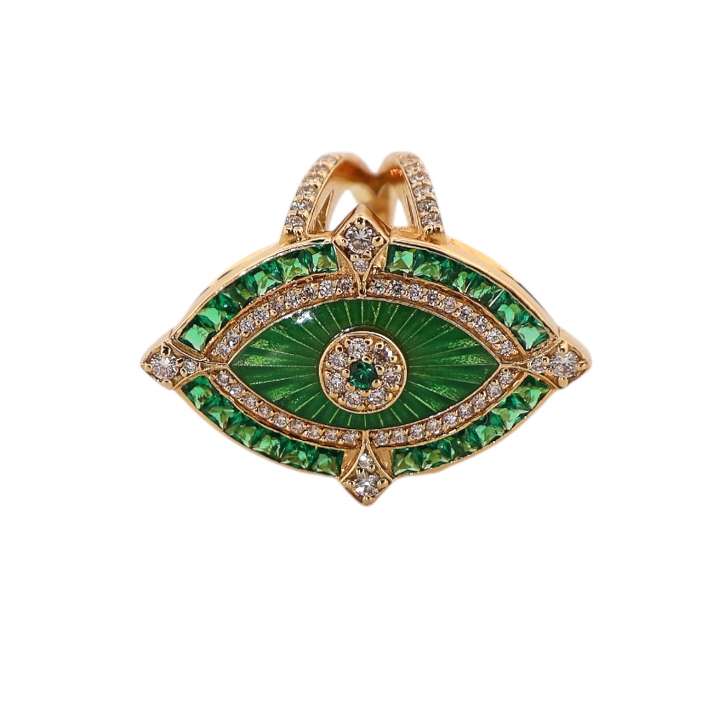 Celestial Emerald Evil Eye Ring