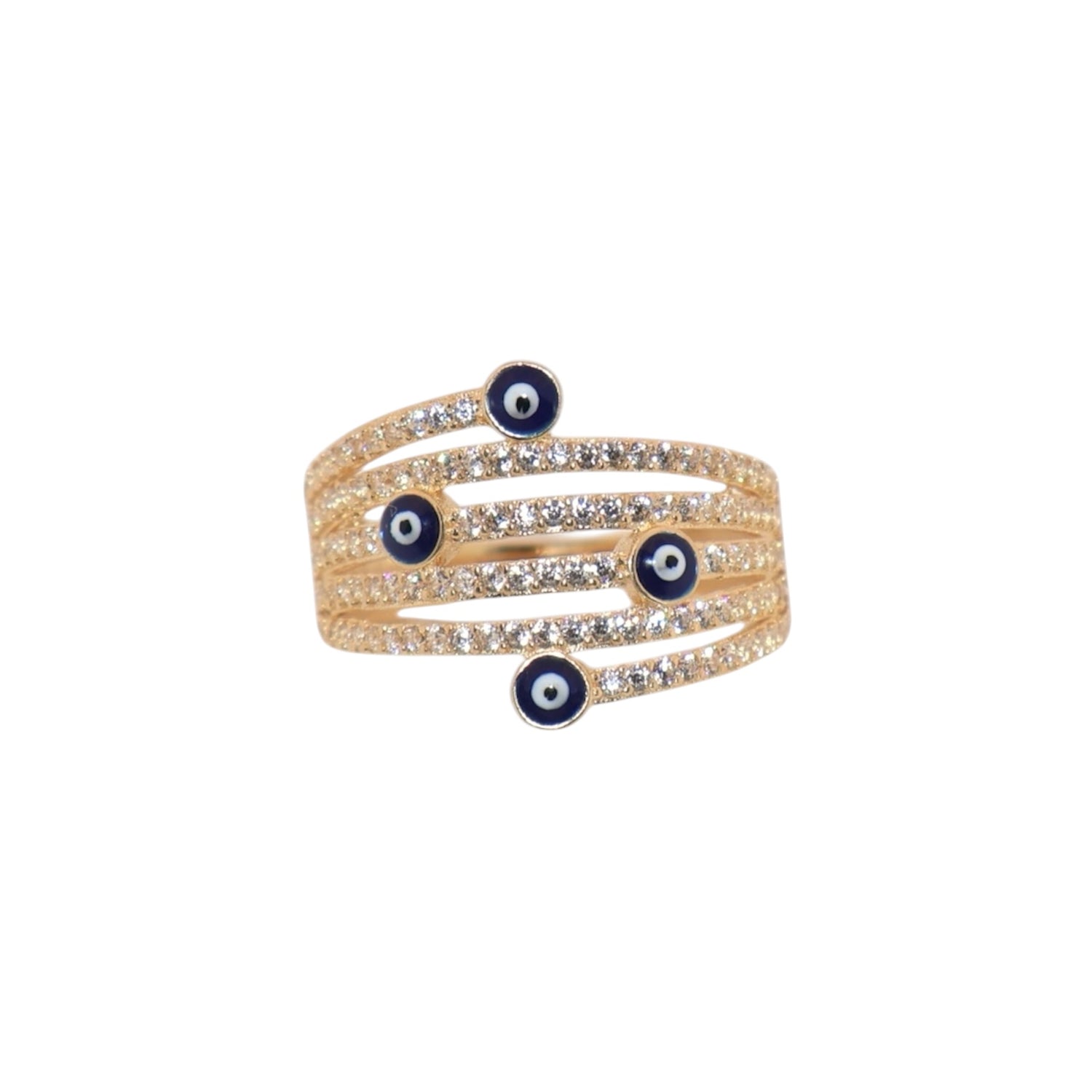 Evil Eye Spiral Ring