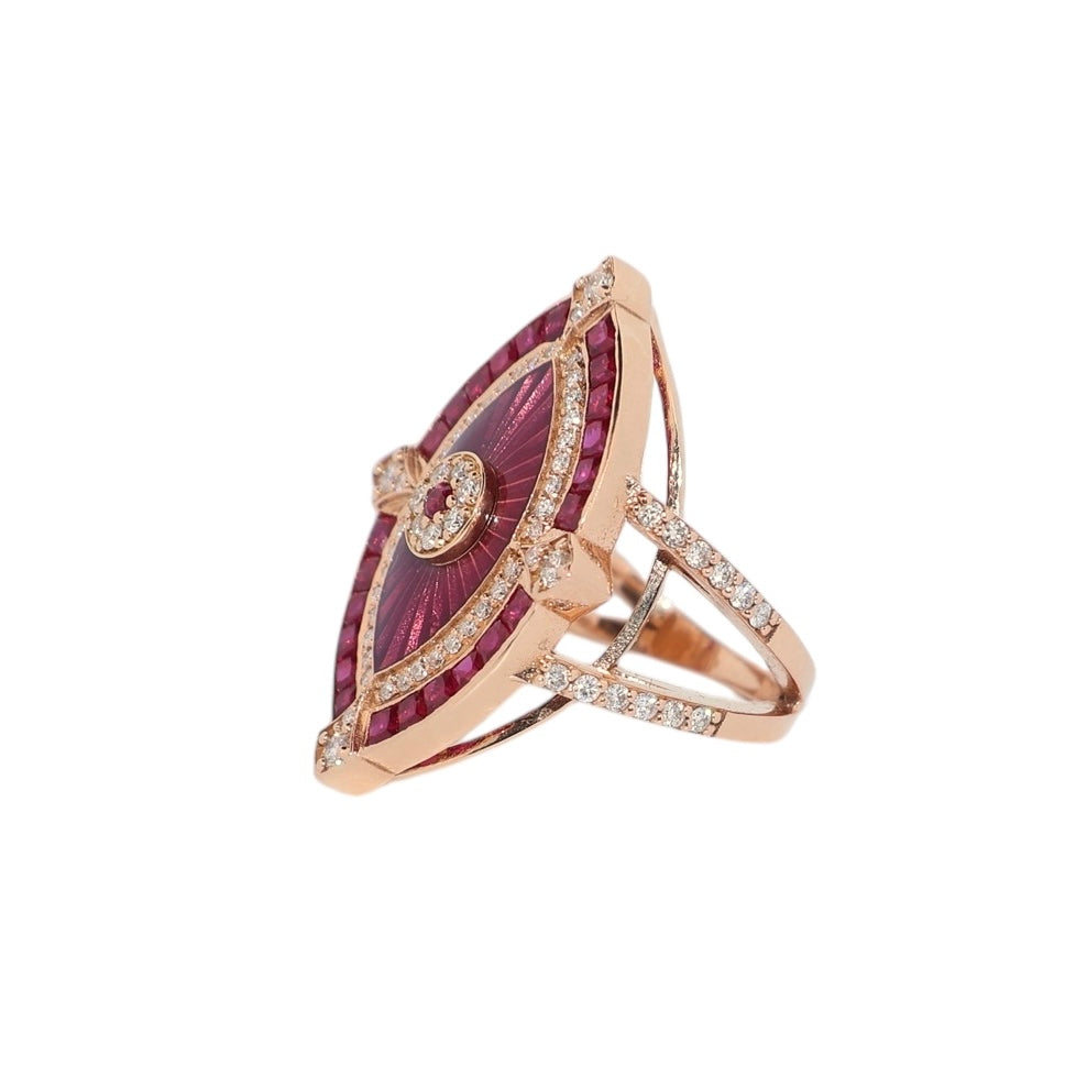 Celestial Ruby Evil Eye Ring