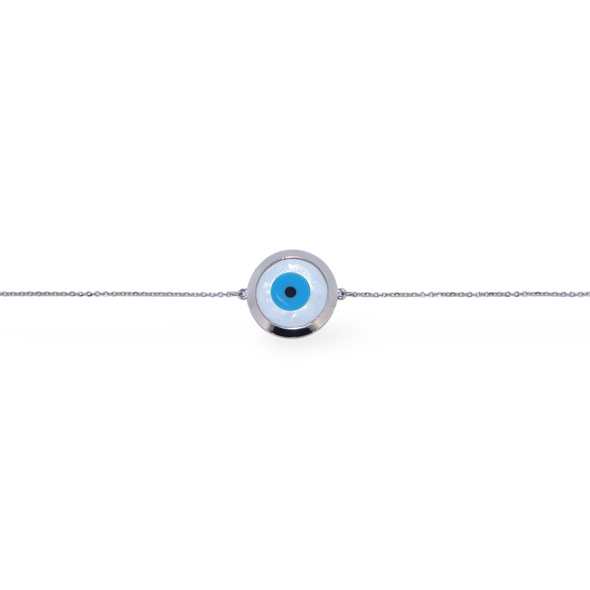 Classic Evil Eye Bracelet White Gold