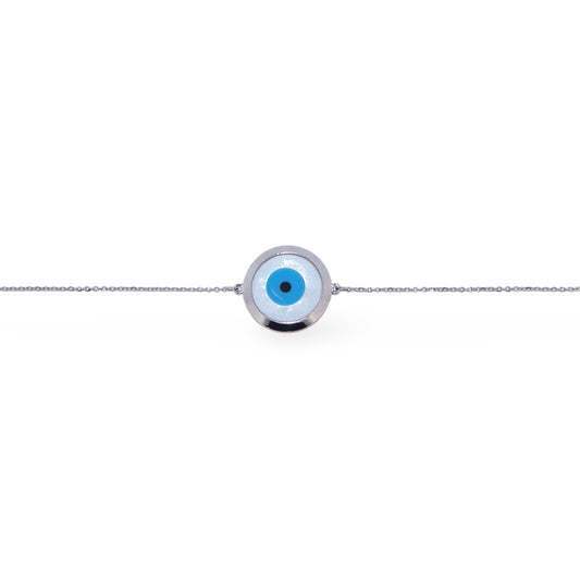 Classic Evil Eye Bracelet White Gold