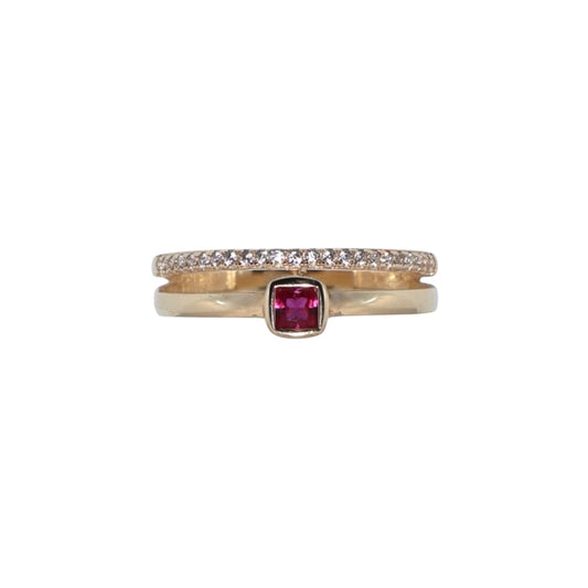 Aurora Stackable Pink Ring