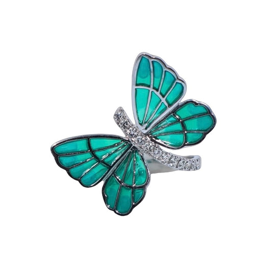 Butterfly Aquamarine Ring