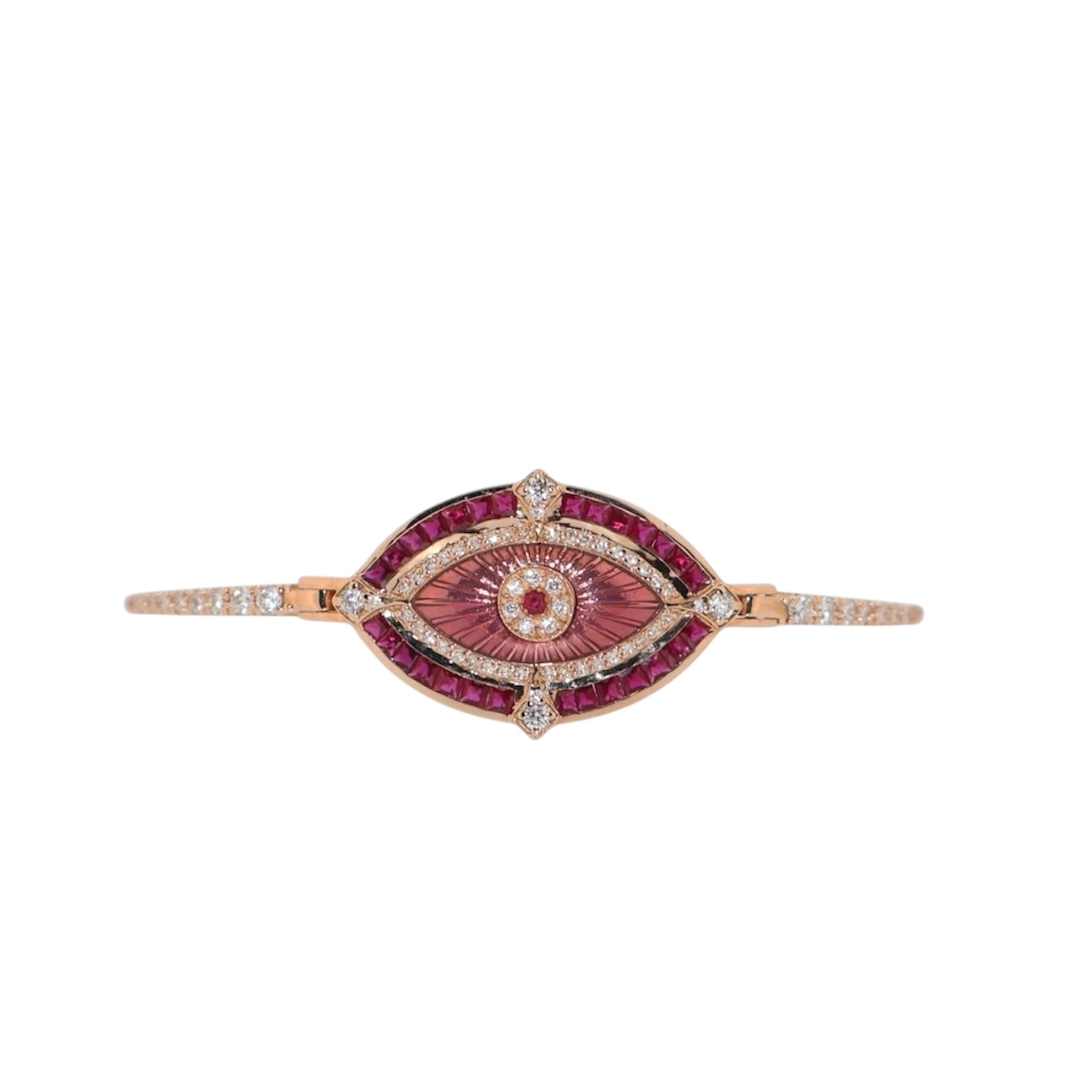 Celestial Ruby Evil Eye Bracelet