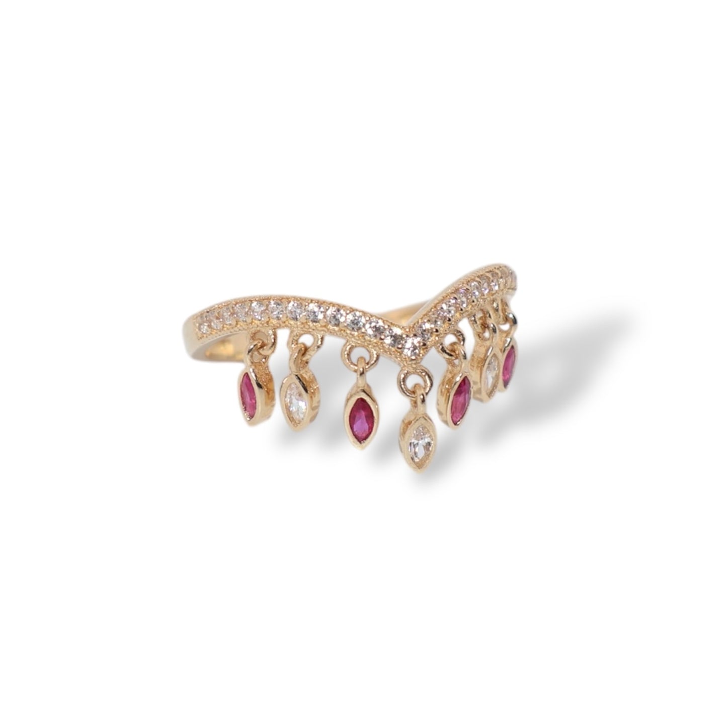 Cascade Fringe Pink Ring