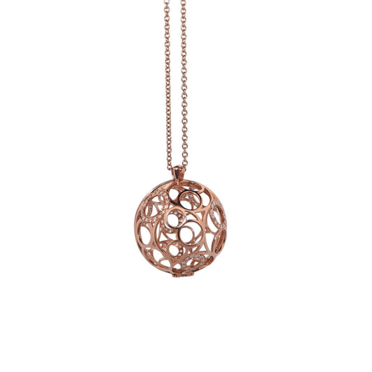 Luminous Orbit Rose Gold Necklace