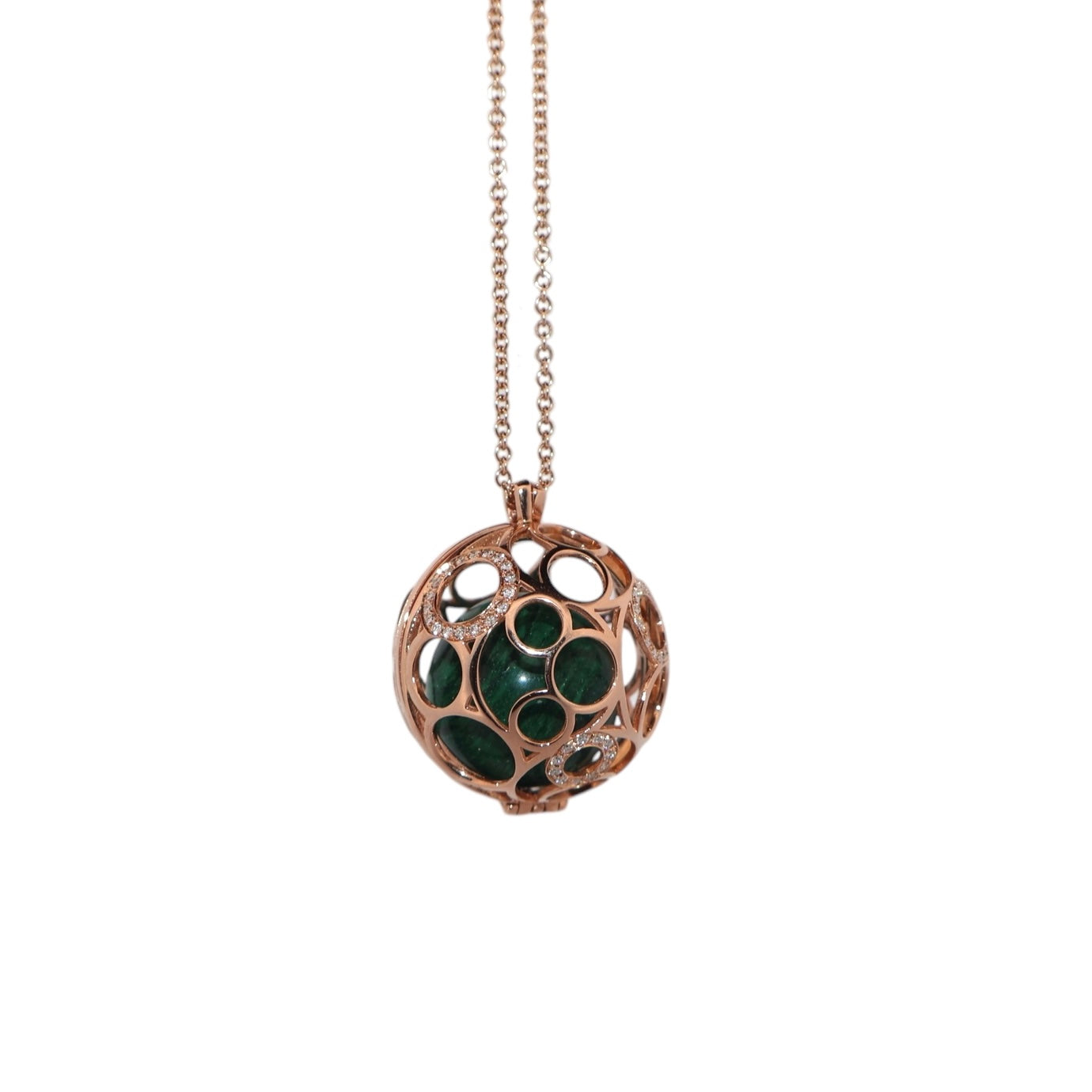 Luminous Orbit Rose Gold Necklace