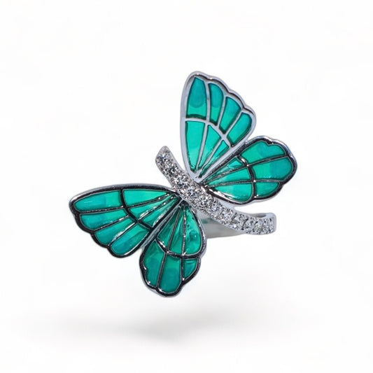 Butterfly Aquamarine Ring