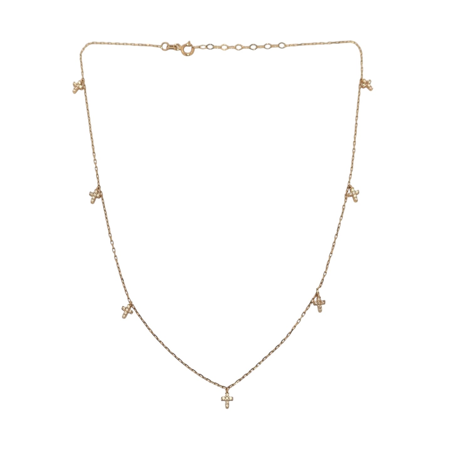 Divine Cross Charm Necklace