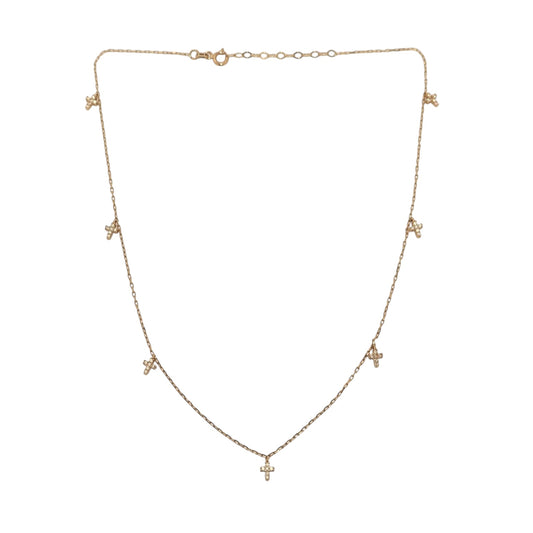 Divine Cross Charm Necklace